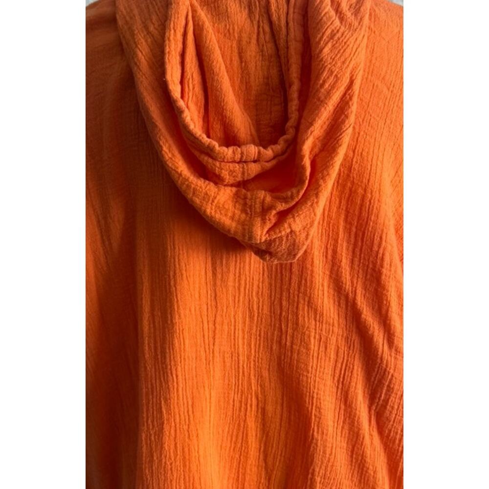 Salon Z Real Clothing Saks Fifth Avenue Size 22 Orange Hoodie Pullover - Picture 7 of 9